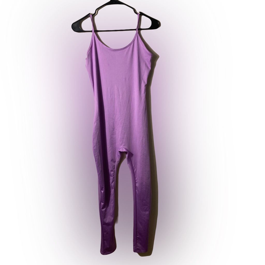 Purple Jumpsuit Medium Spaghetti Strap